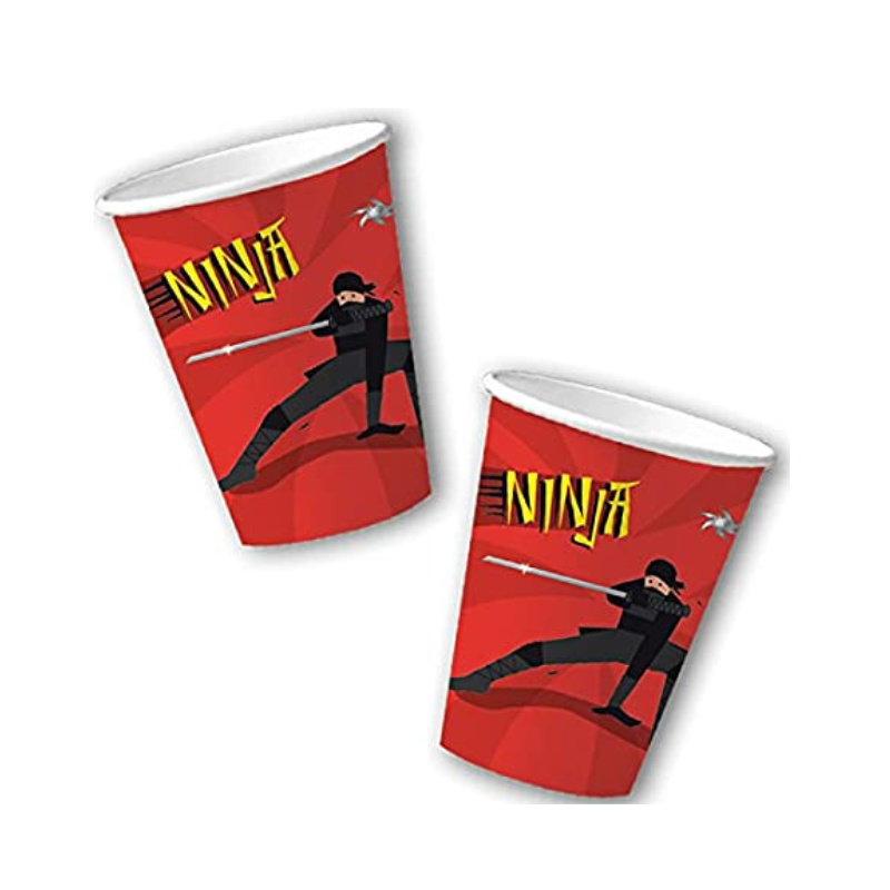 Gobelets de fête Ninja Party, 8 pcs.