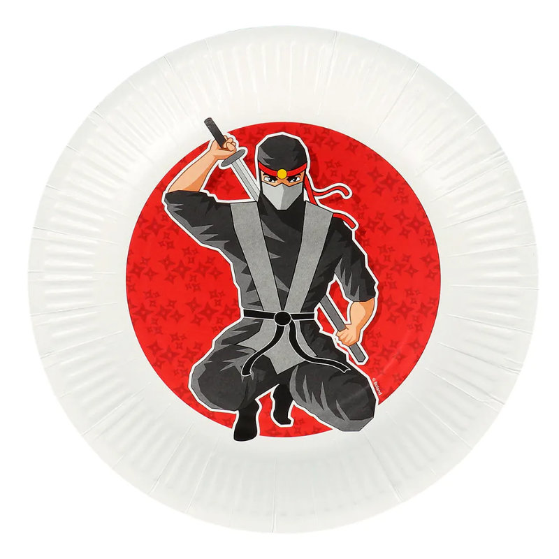 Assiettes de fête Ninja, 8 pcs