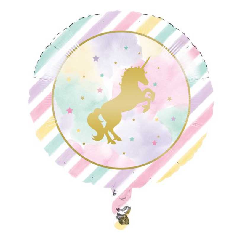 Folienballon goldenes Einhorn, 1 Stk.