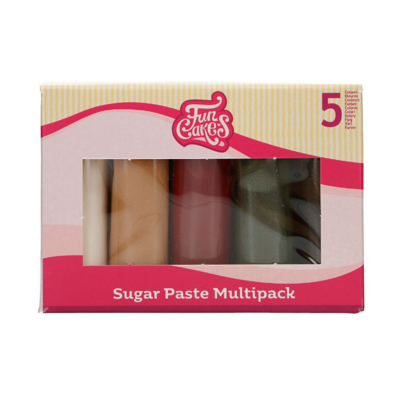 Funcakes Fondant Multipack Glitzer, 5 Stk.