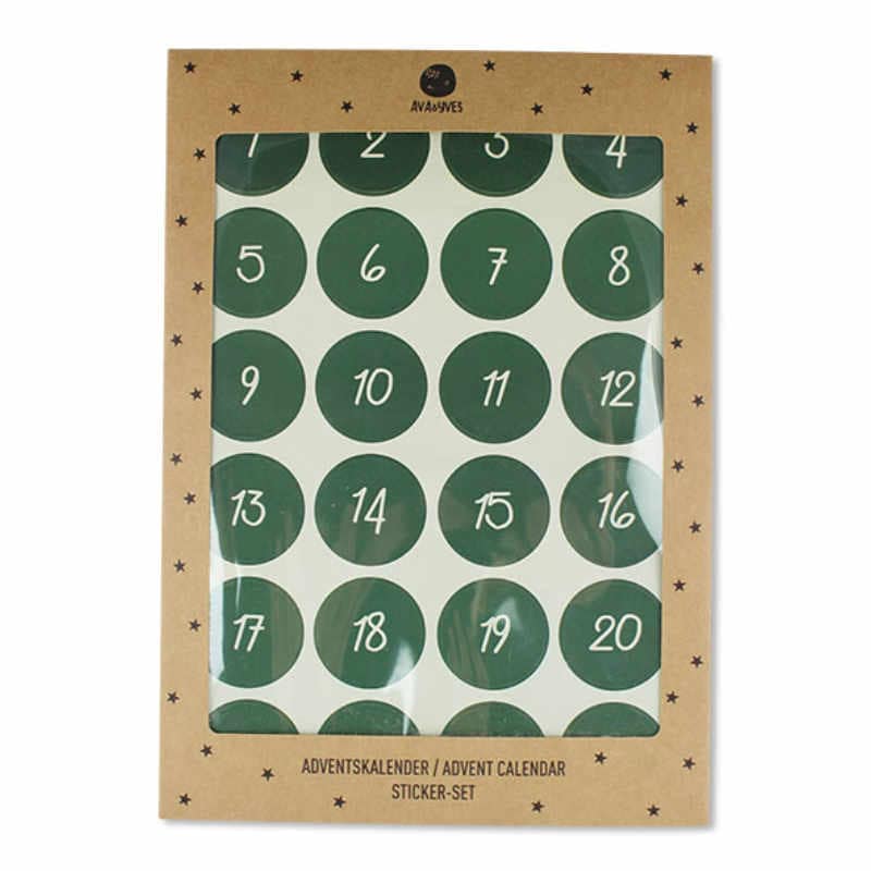 Adventskalender Sticker Grün