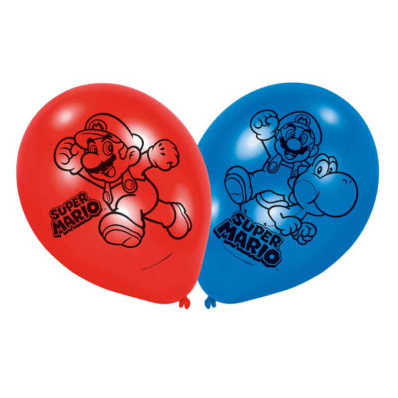 Ballons Super Mario, 6 pcs.