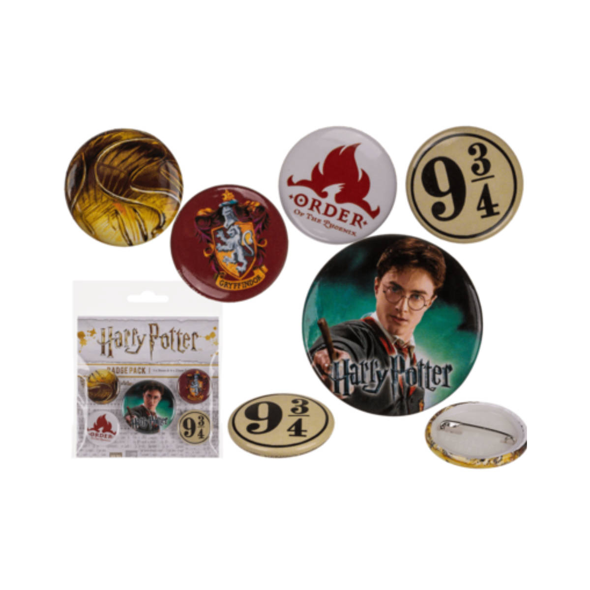 Badges Harry Potter Gryffondor, 5 pcs.