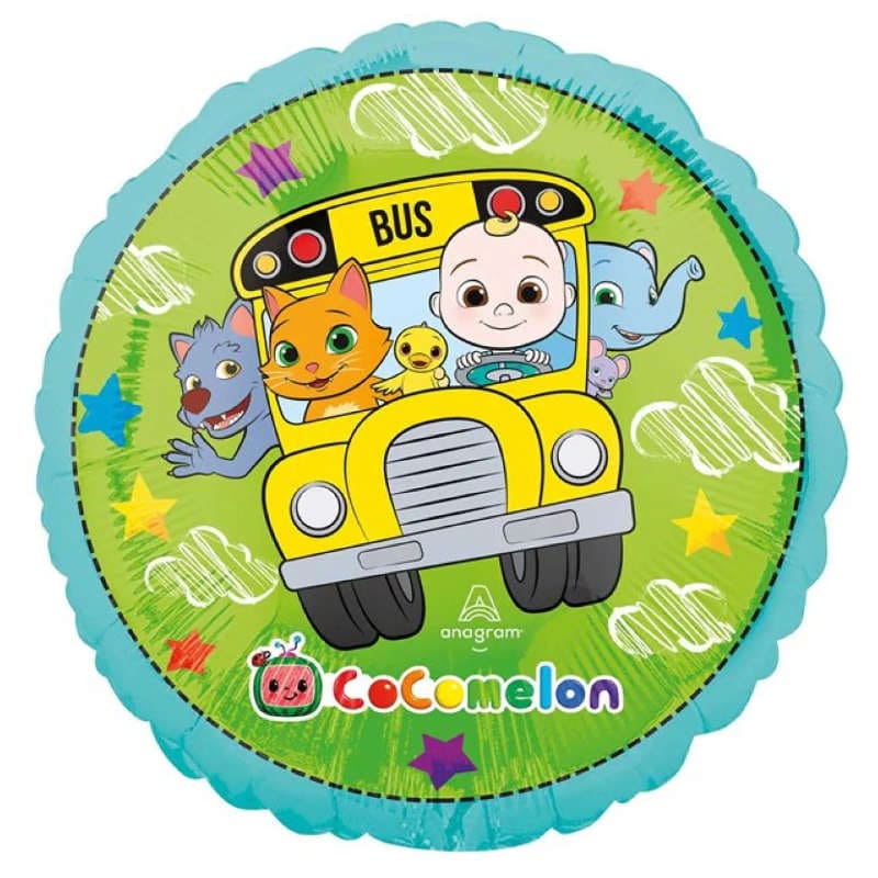 Ballon rond Cocomelon Bus scolaire