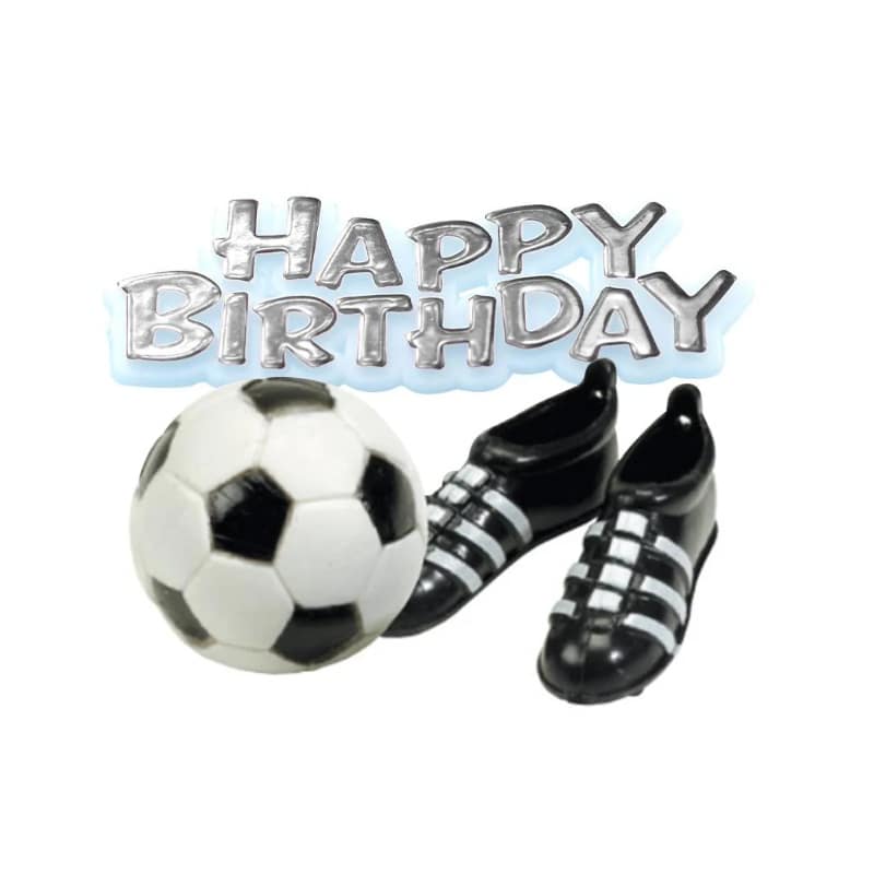 Cake Topper Football, 4 pcs.