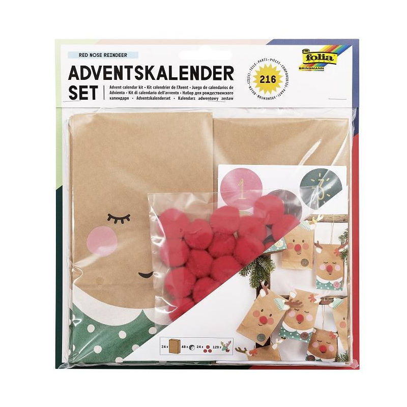 Papier-Adventskalender Rentier