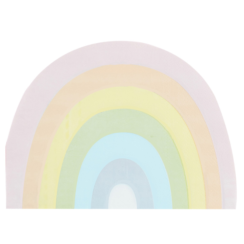 Serviettes pastel arc-en-ciel, 16 pcs.