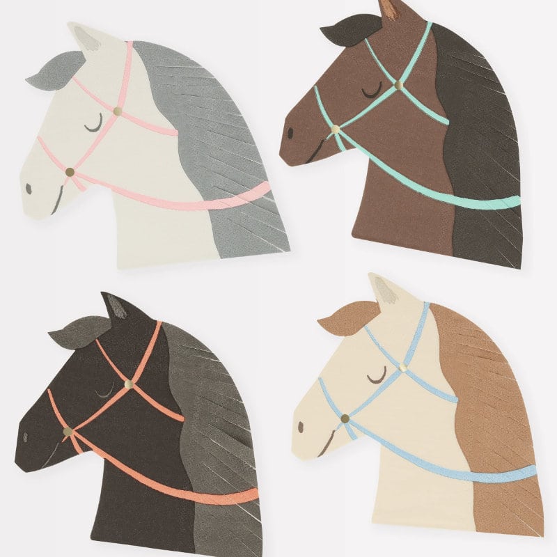 Serviettes Meri Meri tête de cheval, 16 pcs.