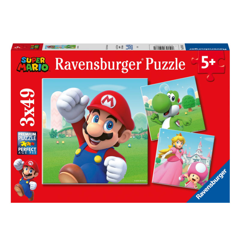 Puzzle Super Mario, 3 x 49-tlg.