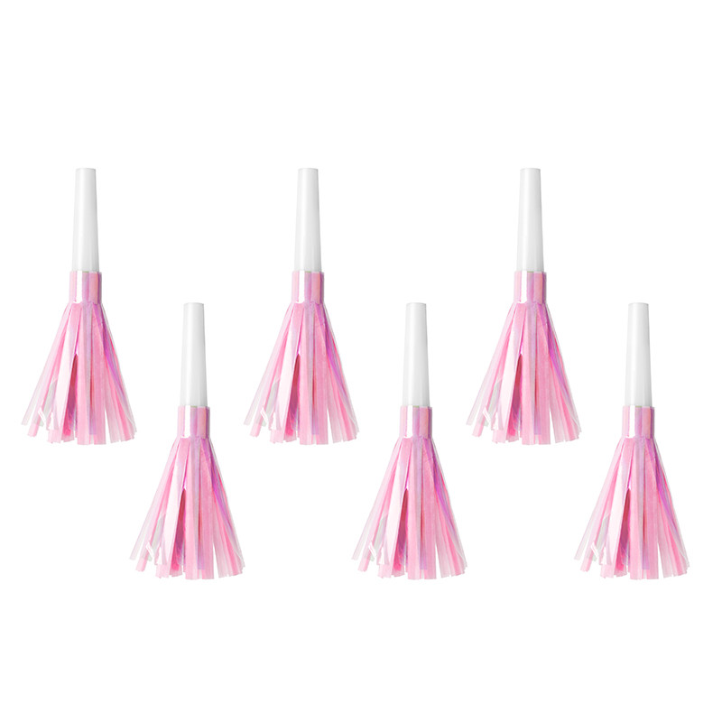 Cornets de fête rose, 6 pcs.