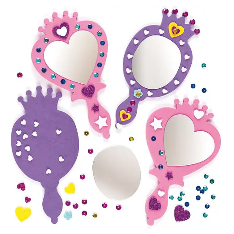 Miroir de princesse à bricoler, 4 pcs.