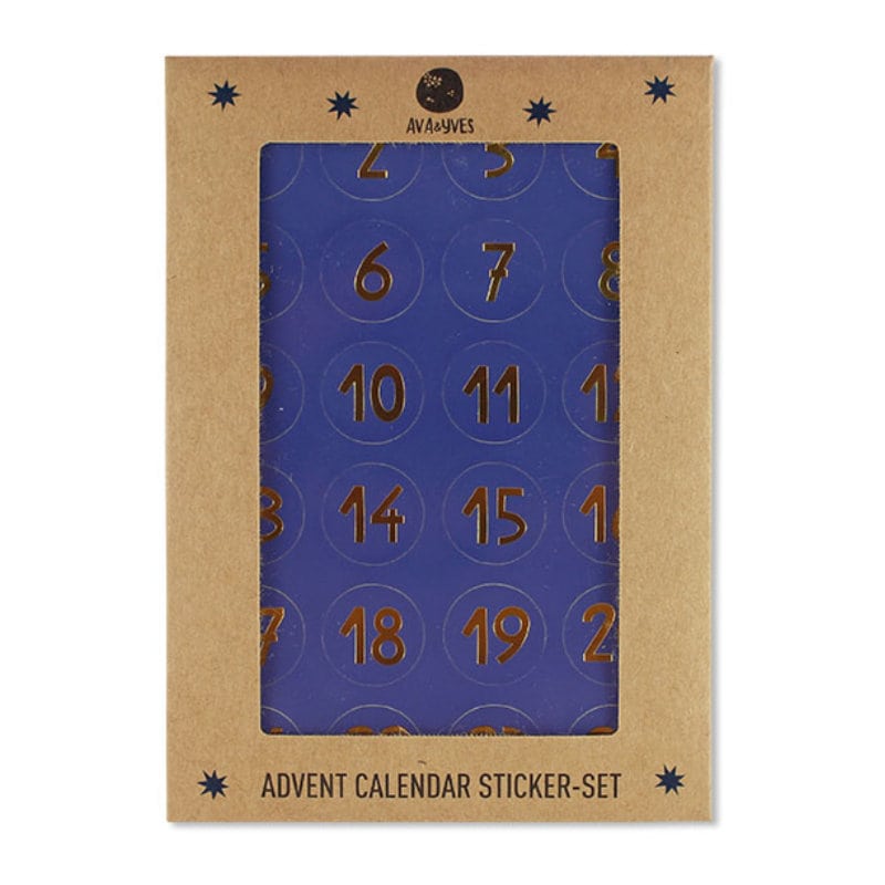 Adventskalender Sticker Blau