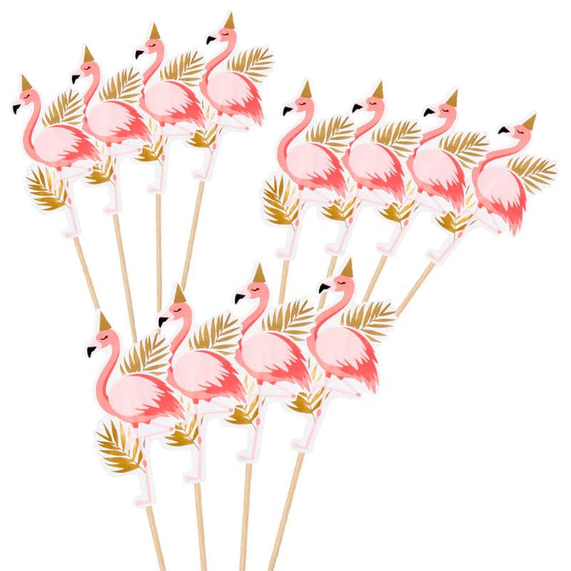 Pics drapeau Flamant rose, 12 pcs.