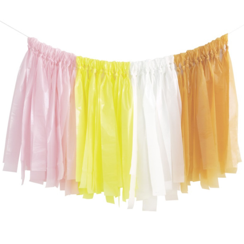 Guirlande Tassel jaune, blanc & orange