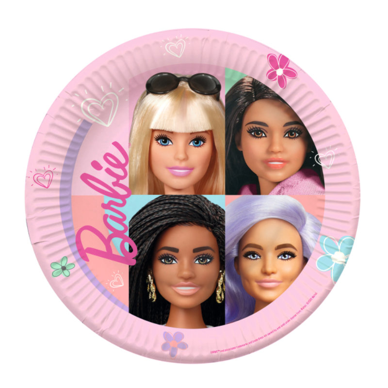 Assiettes de fête Barbie, 8 pcs.