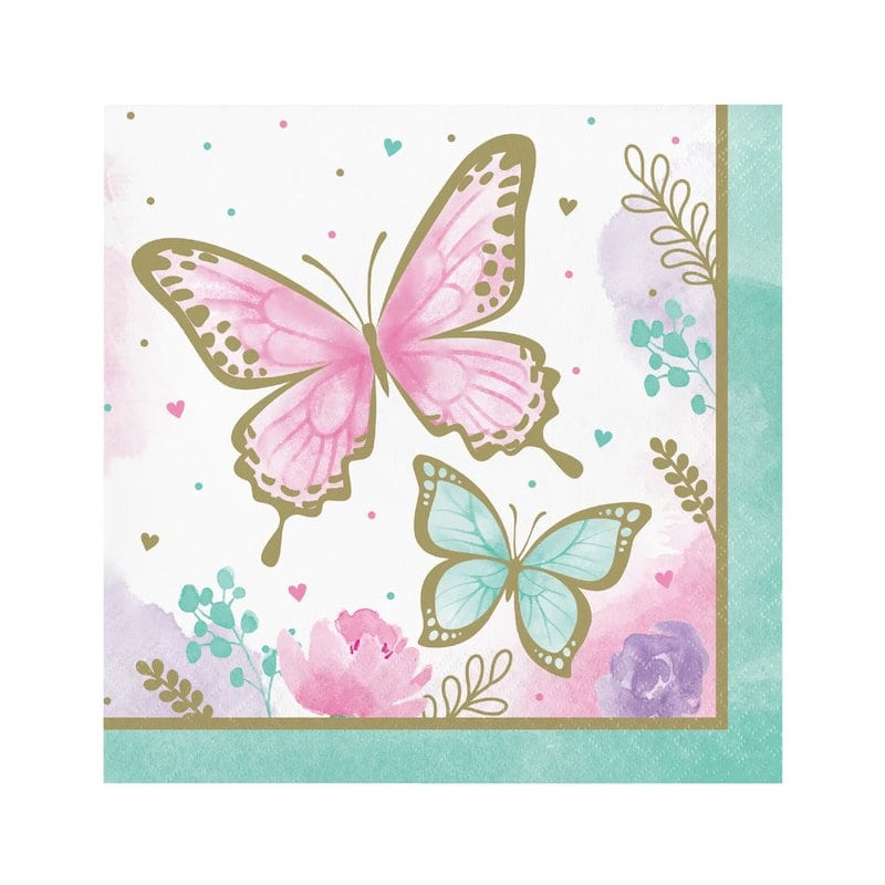 Serviettes Papillons, 16 pcs.