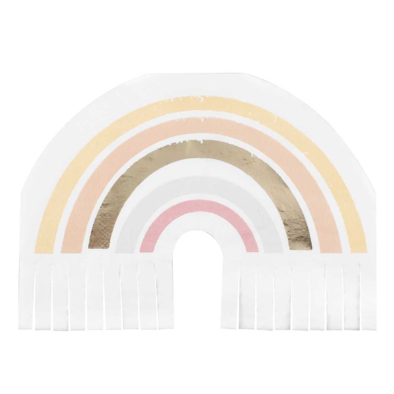 Serviettes Boho forme arc-en-ciel, 16 pcs.