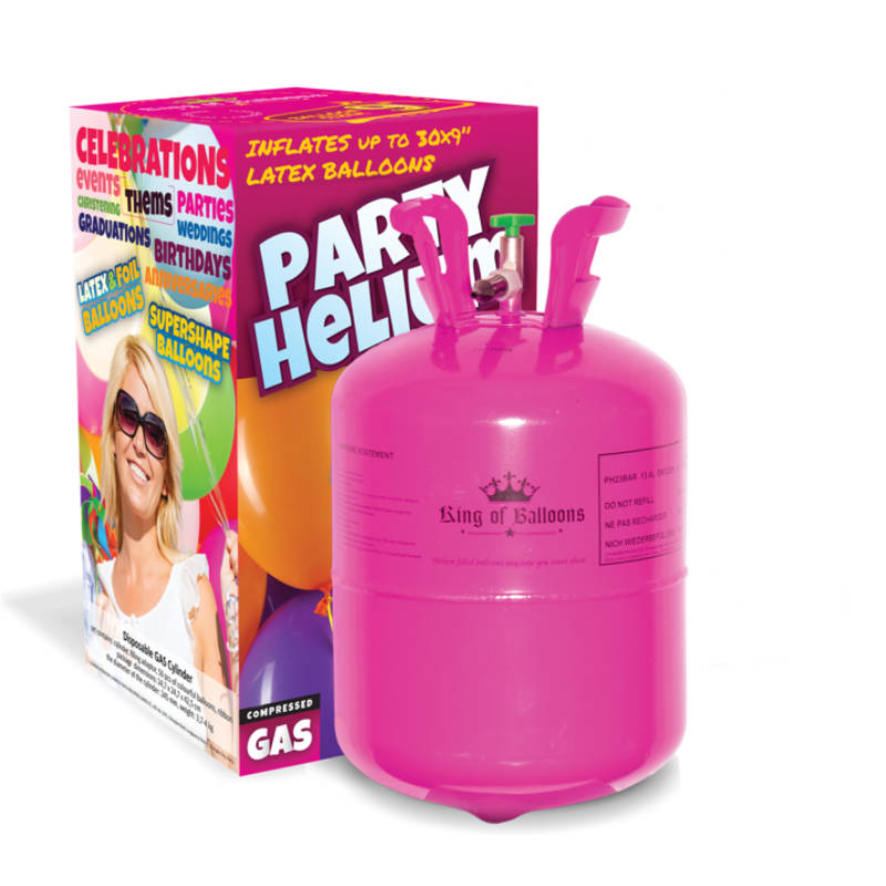 Heliumflasche, 50 Partyballone